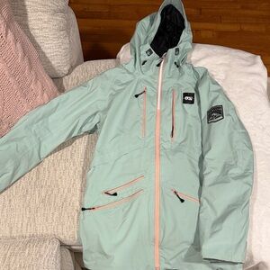Picture Mint Green Hooded Ski Jacket